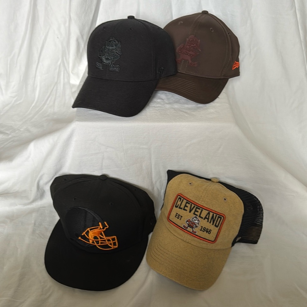 LOT Assorted New Era and 47 Brand Cleveland Browns Hats